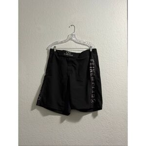 Clinch Gear Black White Wrestling Fight MMA Shorts Size 34